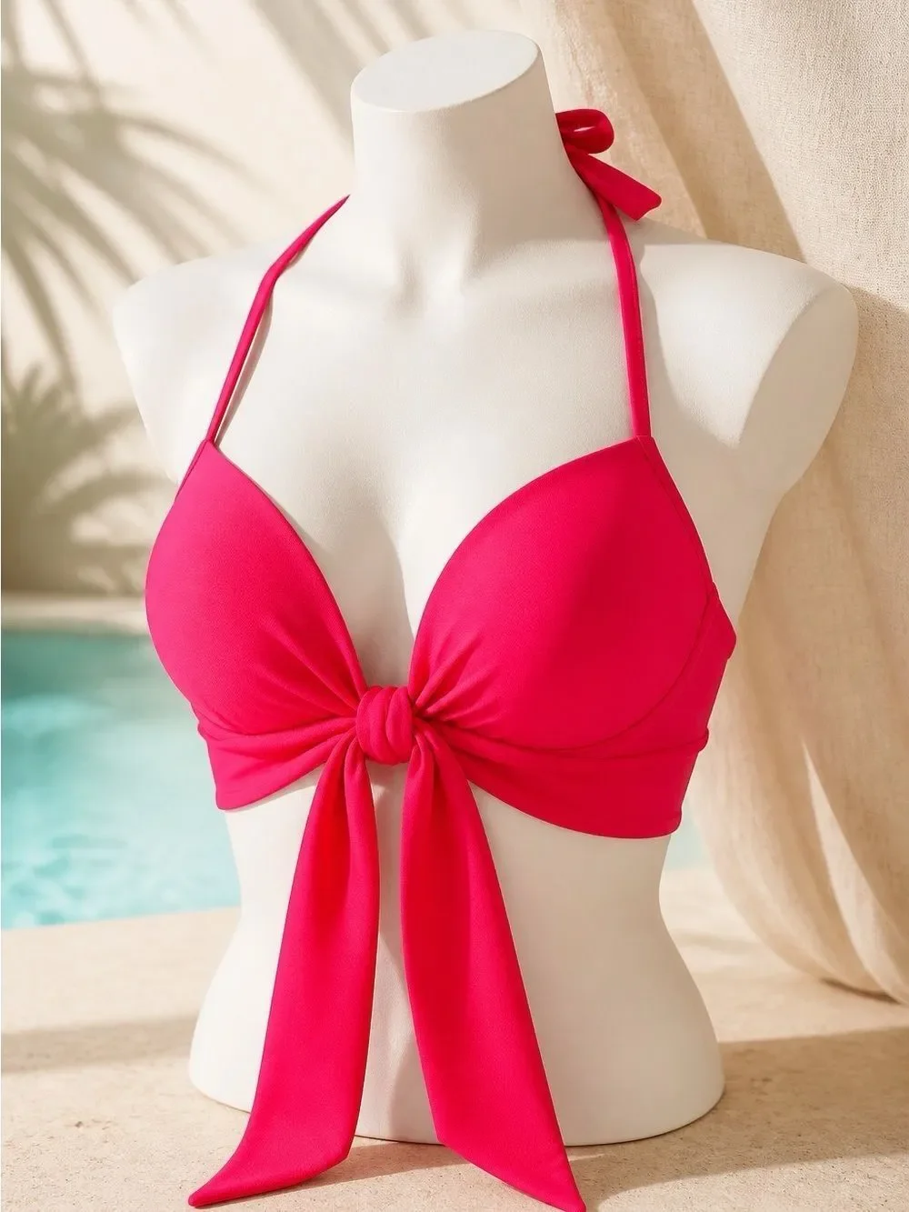 HOT PINK BIKINI TOP SIZE SMALL